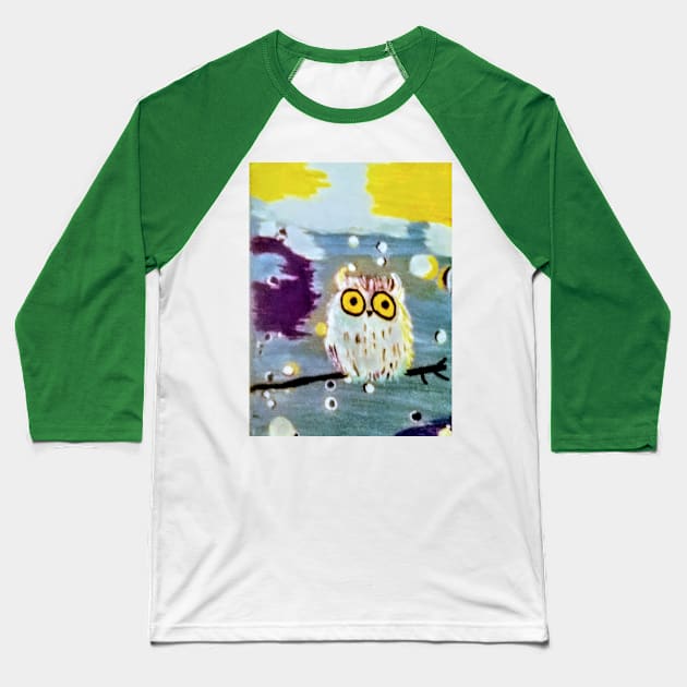 Far Out Baseball T-Shirt by Terri's Fun Owls